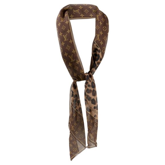 Louis Vuitton Chiffon Cheetah Skinny Scarf - Picture 4 of 5
